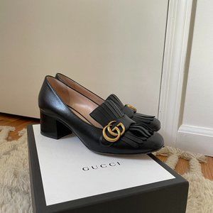 Gucci Marmot Mid-Heel Pump